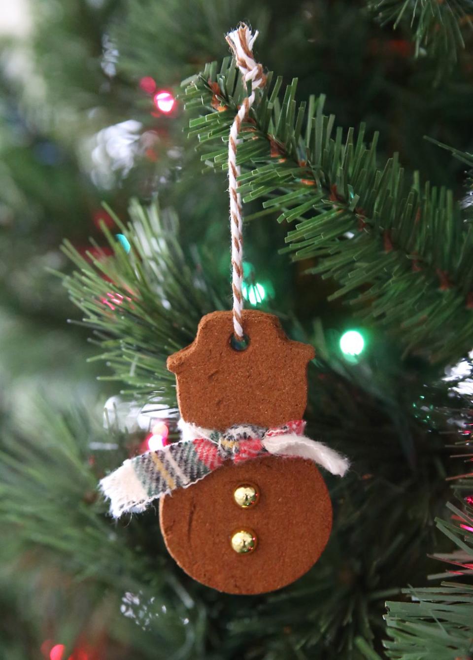 Cinnamon Snowman Ornament