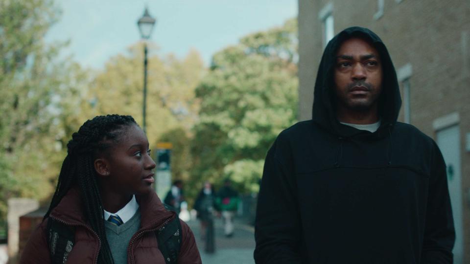 Felicia Mukasa as Tash and Kane Robinson as Sully in Top Boy season three