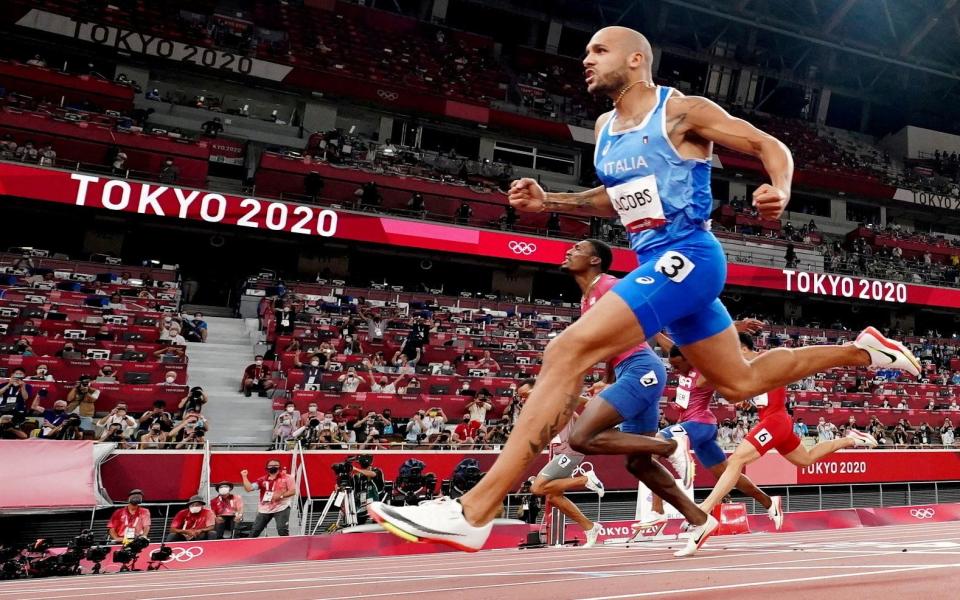 Marcell Jacobs shocked the world with his Tokyo 100m triumph - REUTERS