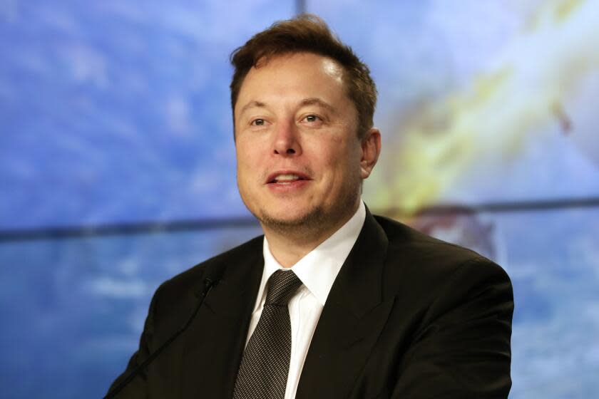 Elon Musk at a news conference in Cape Canaveral, Fla., in January.