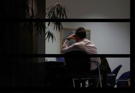 German Economy Minister and Leader of the Social Democratic Party (SPD) Sigmar Gabriel attends a meeting with other SPD politicians at the party headquarters in Berlin, Germany, January 24, 2017. REUTERS/Fabrizio Bensch