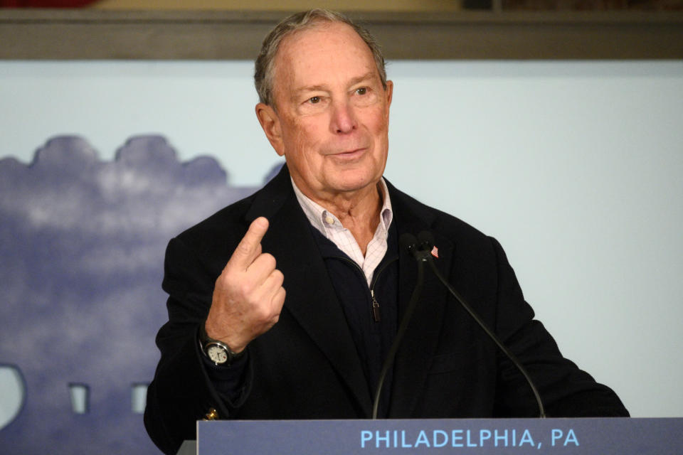 Mike Bloomberg opens a campaign office in Philadelphia on Dec. 21, 2019. The billionaire has sometimes struggled to separate his business interests from his White House bid. (Photo: Bastiaan Slabbers/NurPhoto/Getty Images)