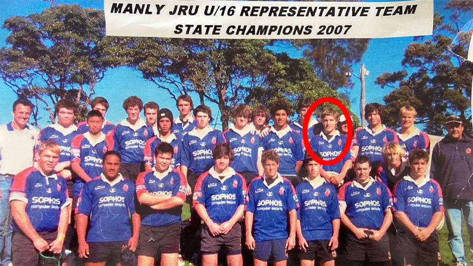 Pictured here, Michael Hooper with his U/16 Manly rep team in 2007.