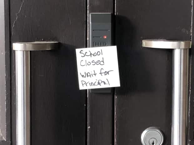 With schools locked down, students could not enter or leave during the day. (Christopher Mulligan/CBC - image credit)