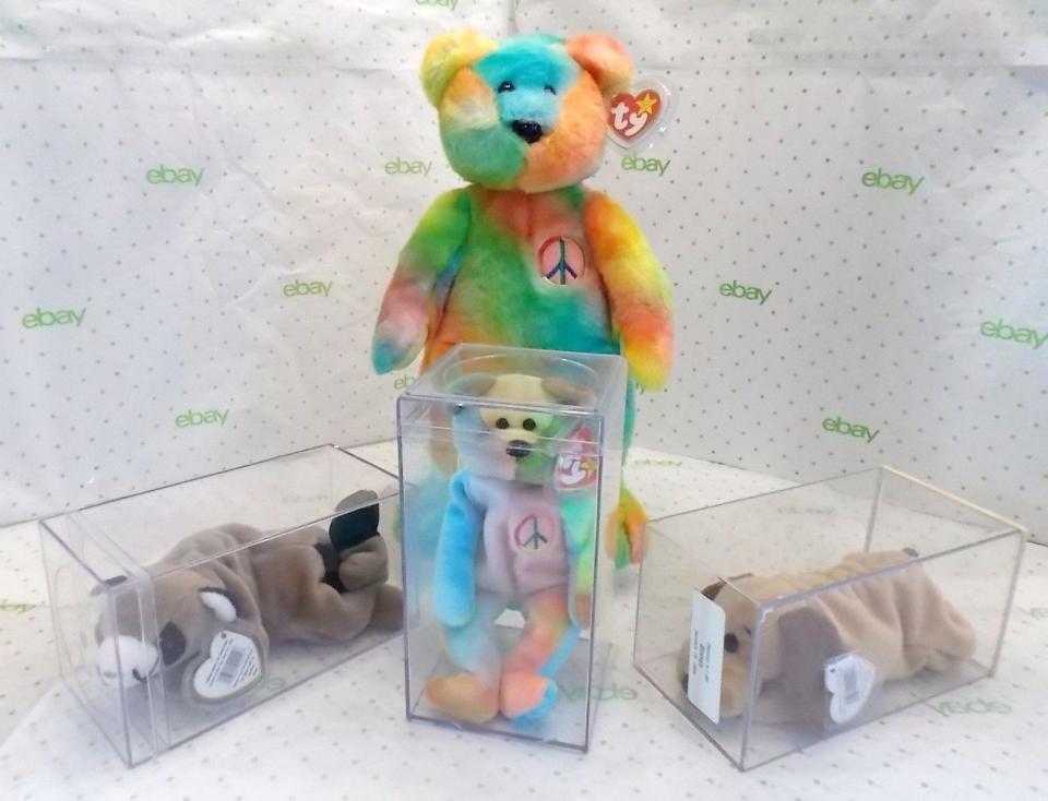 4) 15-inch Peace bear and 9-inch Peace, Ringo and Bones
