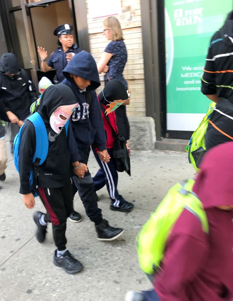 Children emerge from Cayuga Centers in Harlem