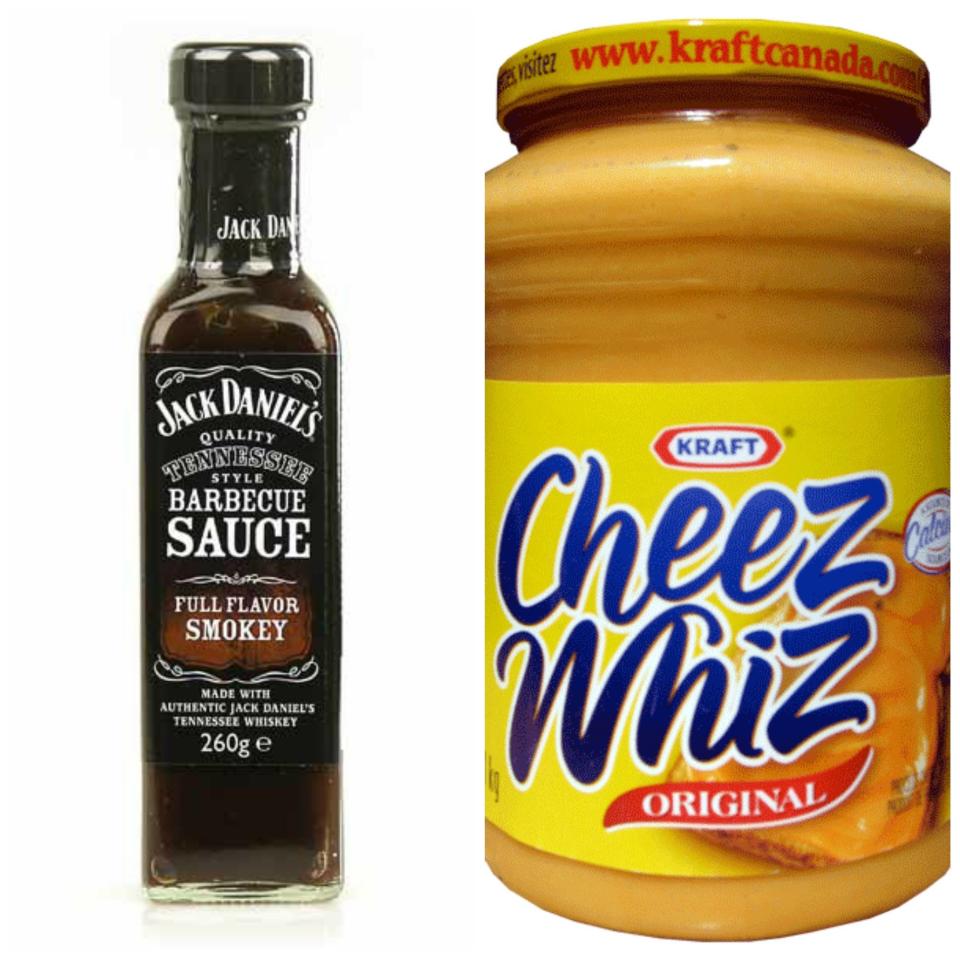 (Heinz) Jack Daniel's Steak Sauce and (Kraft) Cheez Whiz