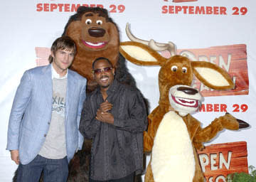 Ashton Kutcher and Martin Lawrence at the LA premiere of Columbia's Open Season