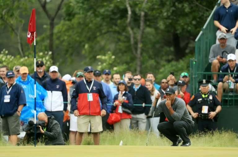 Looking for a round in the 60s to keep him alive for the weekend at the US Open Tiger Woods settled for a two-over-par 72