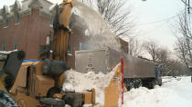 The city was hoping to finish cleaning up 45 centimetres of snow that fell on Dec. 27 by today, when most people will be returning to work after the holidays.