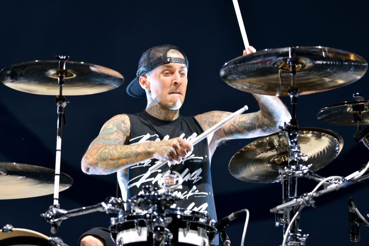 Blink-182 have postponed their European tour as Travis Barker rushes back to US due to an ‘urgent family matter’ (PA Archive)