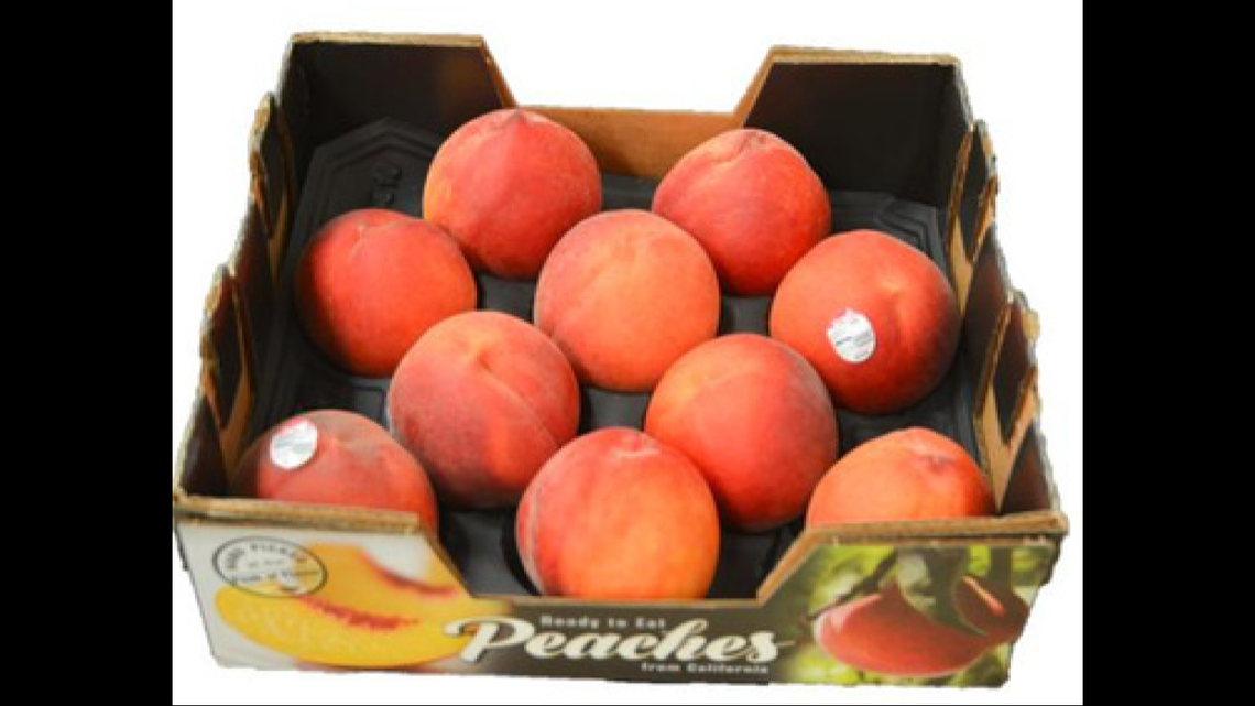 If you bought individual peaches in a box that looked like this anytime from May through November 15, they’re from HMC and have been recalled.