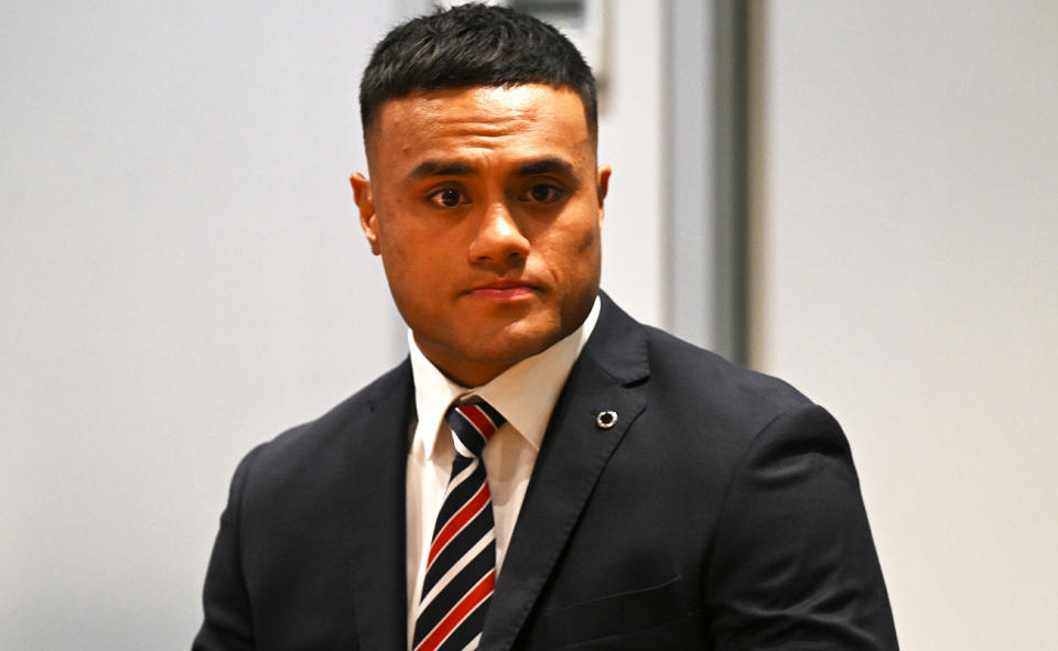 Spencer Leniu, pictured here at the NRL judiciary.
