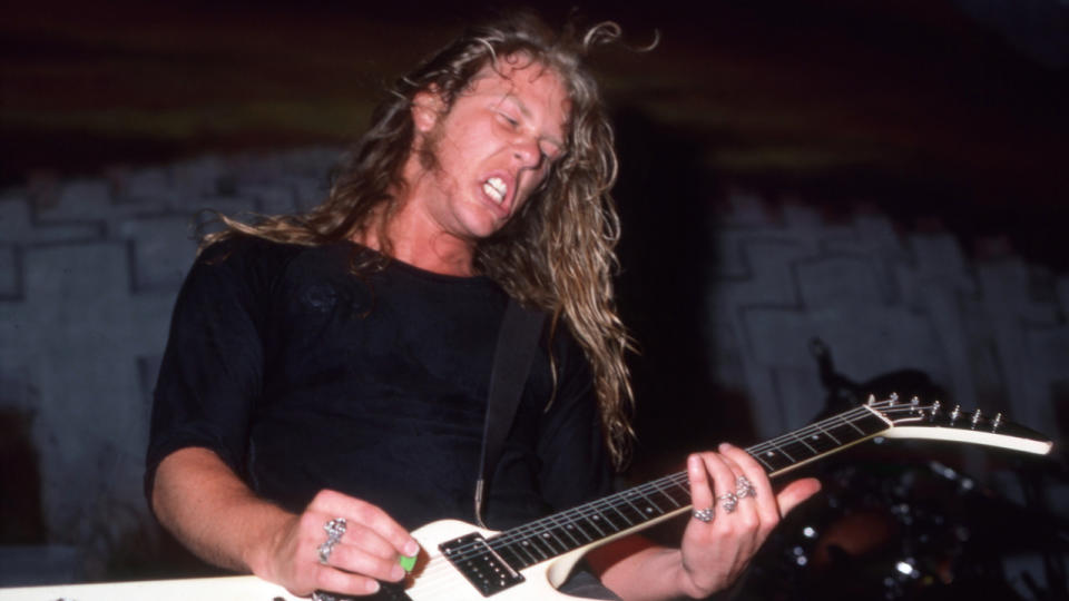 James Hetfield onstage in 1986