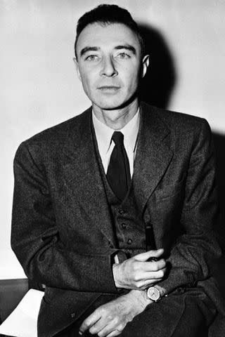 <p>Hulton-Deutsch Collection/CORBIS/Corbis via Getty</p> J. Robert Oppenheimer