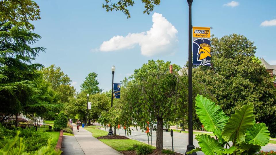 College Avenue at UNC Greensboro.