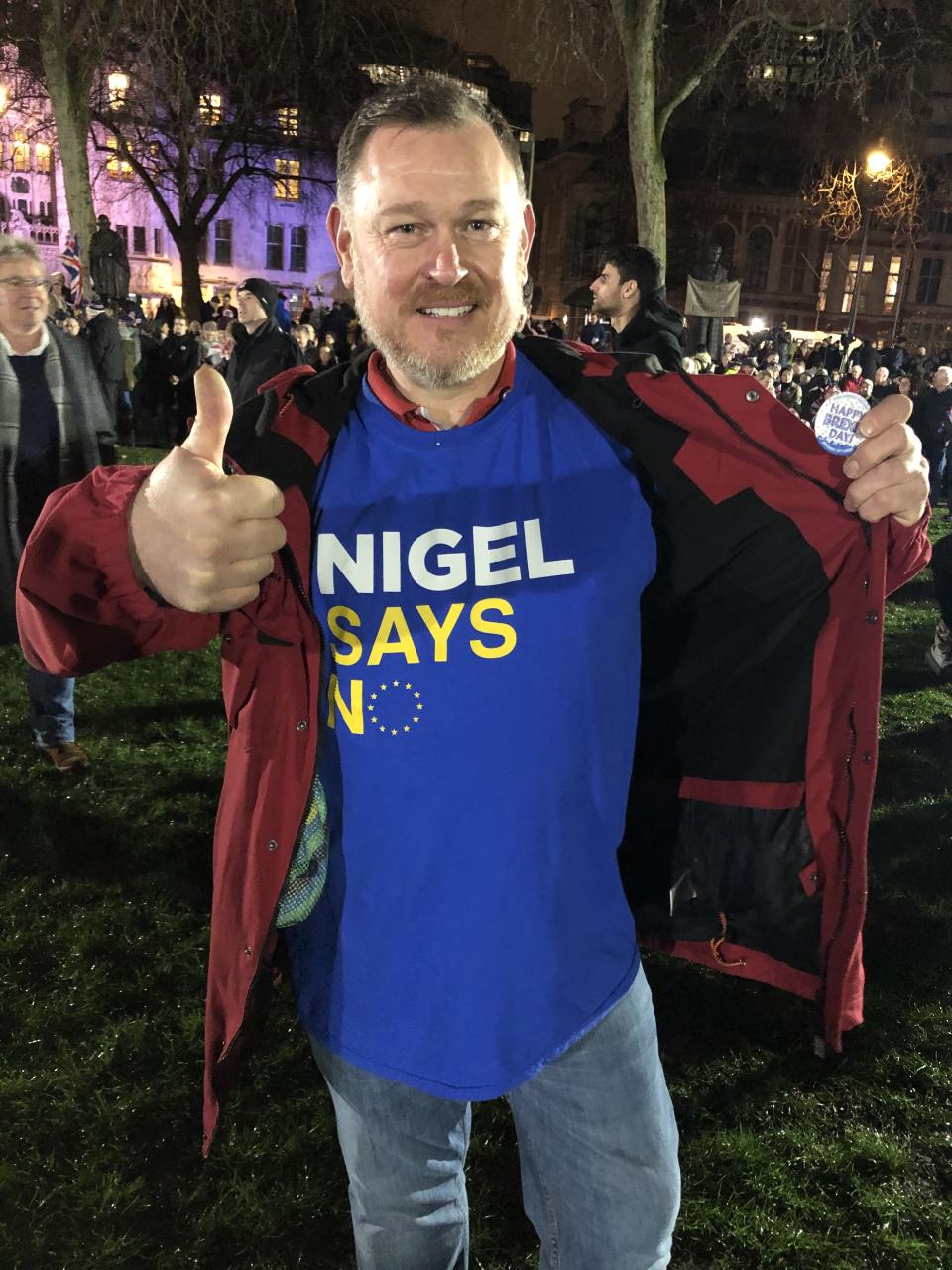 James Axten in Parliament Square (James Morris)