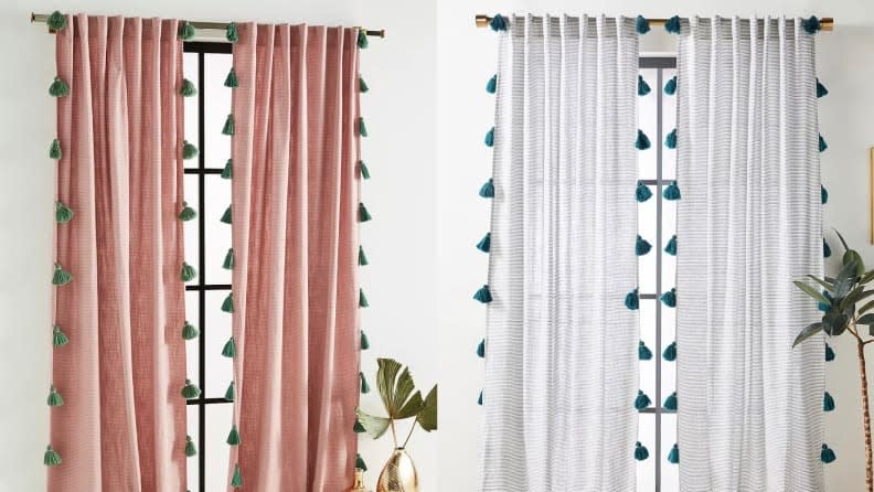 Dress up your windows with these playful tassel curtain panels.