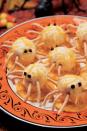 <p>Cream cheese and shredded cheese come together to make these little critters, complete with chow mein noodle legs.</p><p><em><strong><a href="https://www.womansday.com/food-recipes/food-drinks/a28859367/cheesy-spiders-recipe/" rel="nofollow noopener" target="_blank" data-ylk="slk:Get the Cheesy Spiders recipe.;elm:context_link;itc:0;sec:content-canvas" class="link ">Get the Cheesy Spiders recipe.</a></strong></em></p>