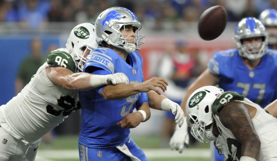 Matt Stafford and the Lions didn't put on much of a show, and plenty of people tuned out. (AP) 