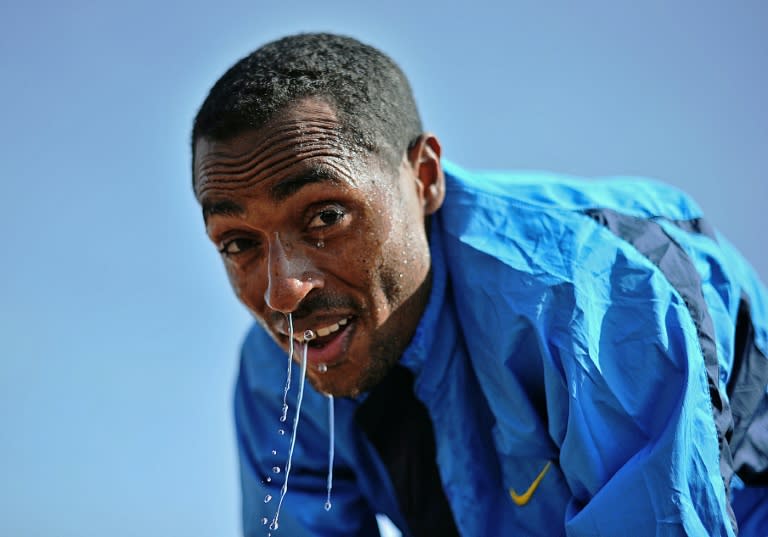 Ethiopia's long distance runner Kenenisa Bekele, the world record-holder over 5,000 and 10,000m, finished third at the London marathon in April