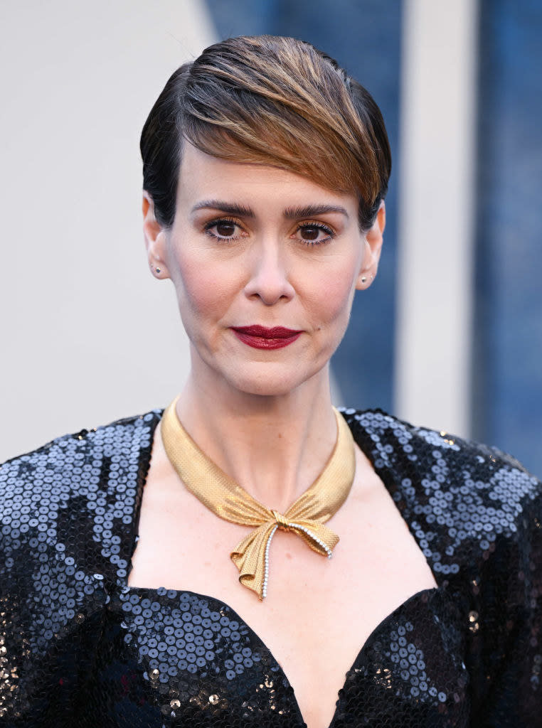 Closeup of Sarah Paulson