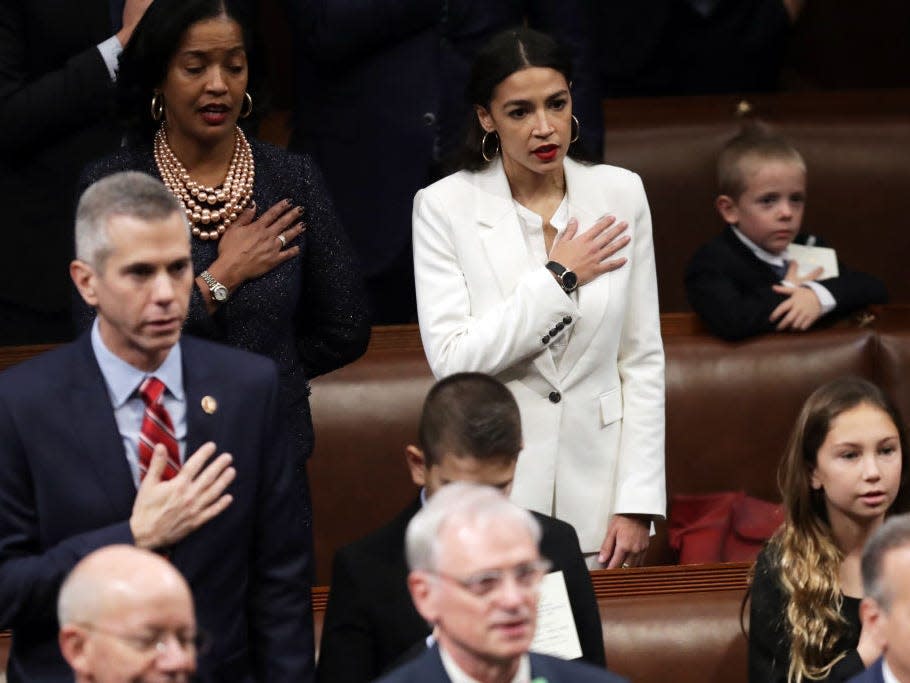 AOC takes oath january 2019