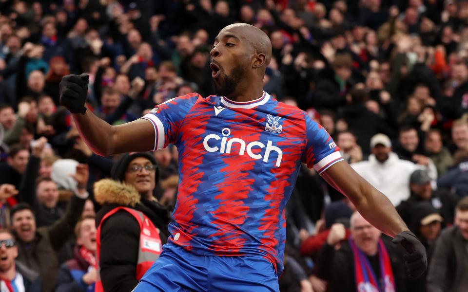 Jean-Philippe Mateta celebrates his goal against Leicester - Roy Hodgson: 'Did I expect Jean-Philippe Mateta to score a winner? No, not really' - Getty Images/Ryan Pierse