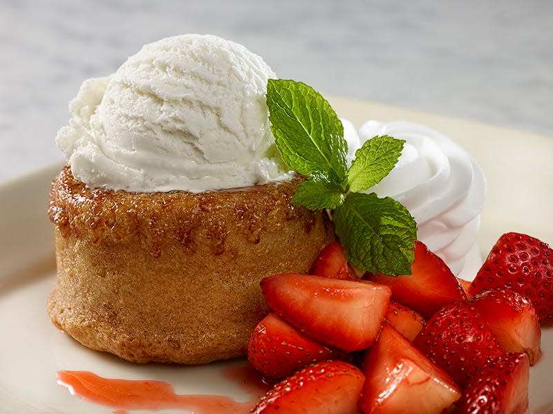 Grand Lux Café is known in part for its made-to-order desserts such as this warm butter cake.
