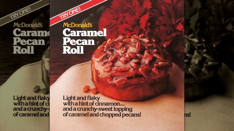Caramel Pecan Roll McDonald's advertisement