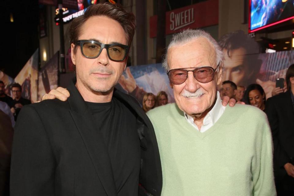 Iron Man actor Robert Downey Jr and Stan Lee (Getty Images for Disney)