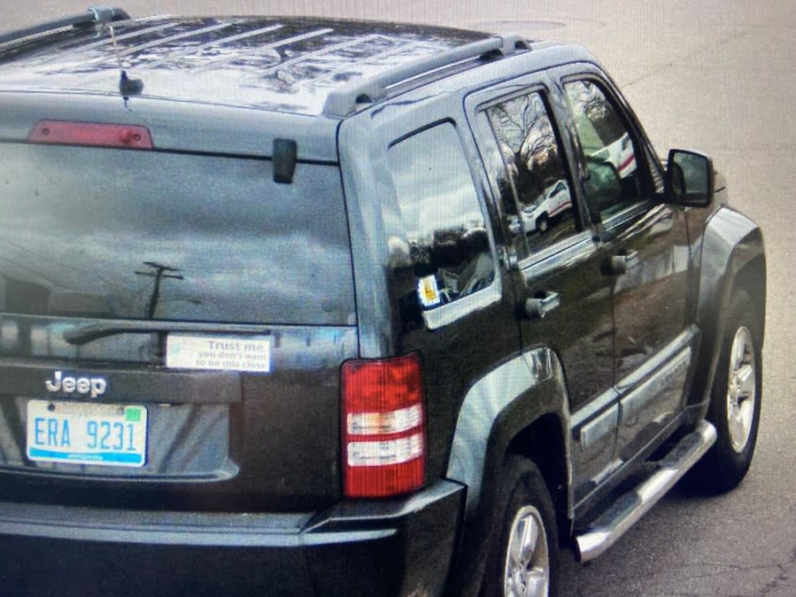 The suspect, Marcus Oglesby and another person were in this black Jeep Patriot. (Photo: Michigan State Police)