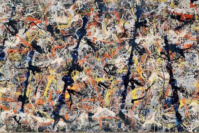 Number 11, 1952, also known as Blue Poles, by abstract impressionist artist Jackson Pollock. Source: NGA