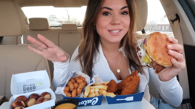 woman with spread of Culver's sides