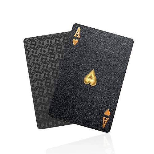 50) BIERDORF Waterproof Black Playing Cards