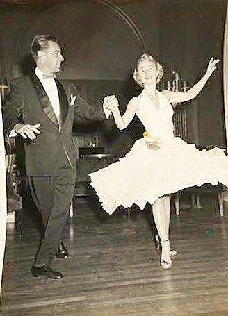 George Montgomery was 6 feet tall and his wife Betty was a foot shorter, but they were well-matched as dancers.