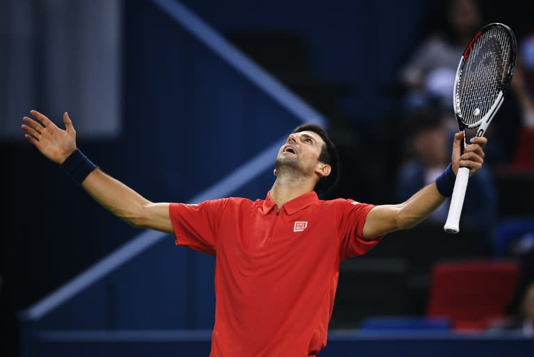 Novak Djokovic struggled against Mischa Zverev at the Shanghai Masters on October 14, 2016, finally seeing off the 110th-ranked qualifier in three sets