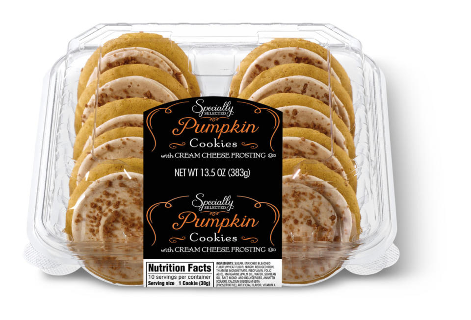 Specially Selected Pumpkin Cream Cheese Frosted Sugar Cookies<p>Aldi</p>