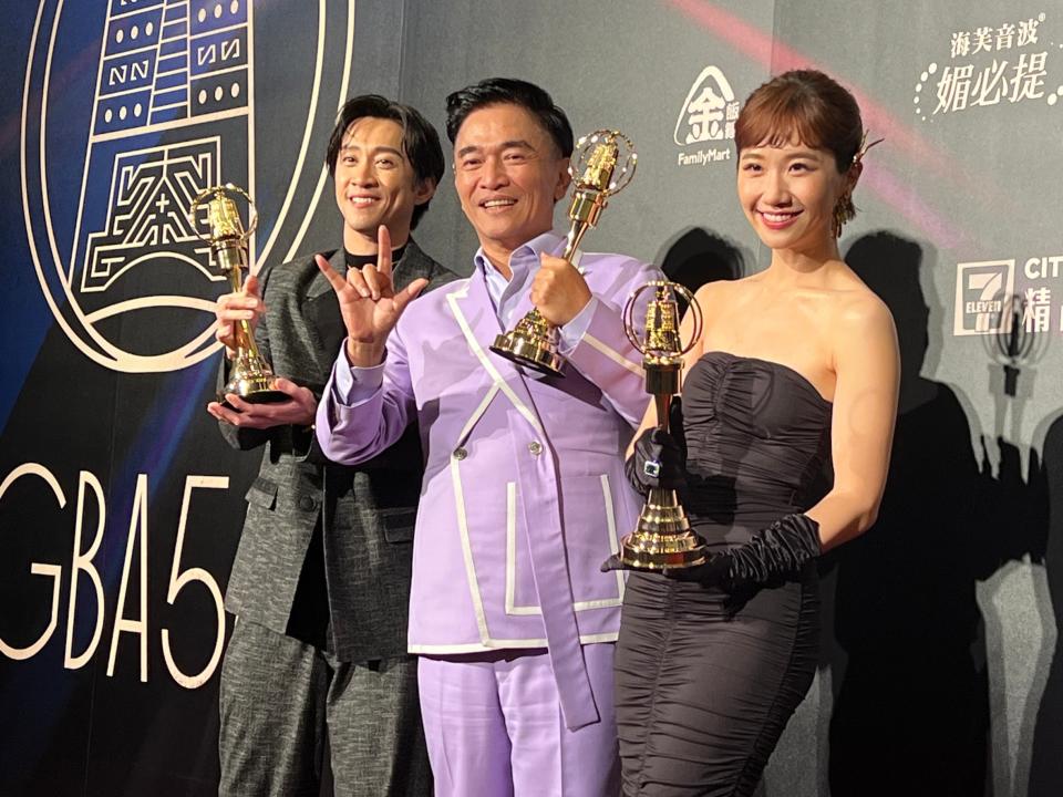 吳宗憲、Lulu（黃路梓茵）跟陳漢典的《綜藝大熱門》今年拿下綜藝節目主持人獎。(記者/司徒攝)