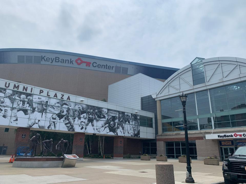 exterior shot of key bamk center in buffalo new york