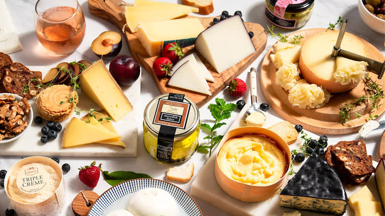 cheese spread with garnishes