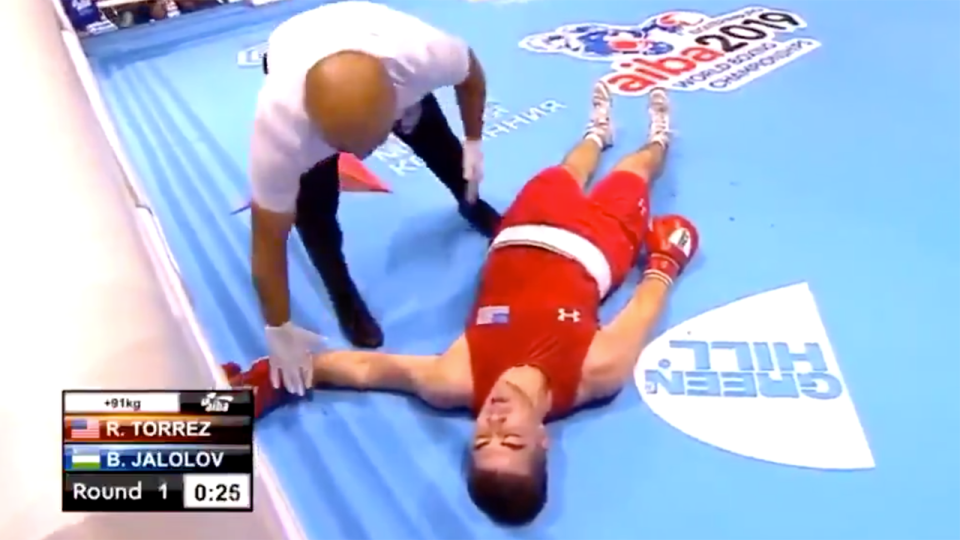 Richard Torrez, pictured here after the sickening knockout.