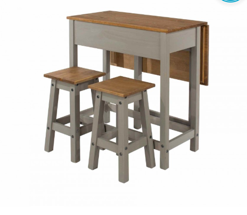 <p><a class="link " href="https://go.redirectingat.com?id=127X1599956&url=https%3A%2F%2Fwww.ryman.co.uk%2Fcorona-grey-breakfast-drop-leaf-table-with-stools&sref=https%3A%2F%2Fwww.housebeautiful.com%2Fuk%2Flifestyle%2Fshopping%2Fg30677367%2Fryman-stationery-homeware%2F" rel="nofollow noopener" target="_blank" data-ylk="slk:SHOP NOW;elm:context_link;itc:0;sec:content-canvas">SHOP NOW</a> £124.99</p><p>This breakfast bar set comes with two stools that you can slot underneath. You can also fold the table up or down as you wish.</p>