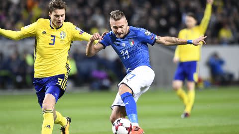 Victor Lindelof Ciro Immobile Sweden Italy