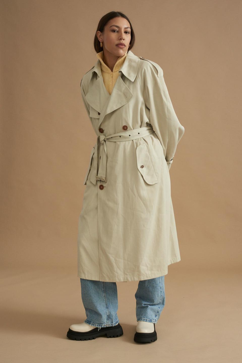 9) YSL Neutral Trench Coat