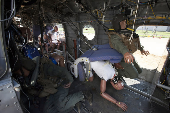 Several of the crash dummies used for the test felt the effects of what experts said was a "severe but survivable" crash.