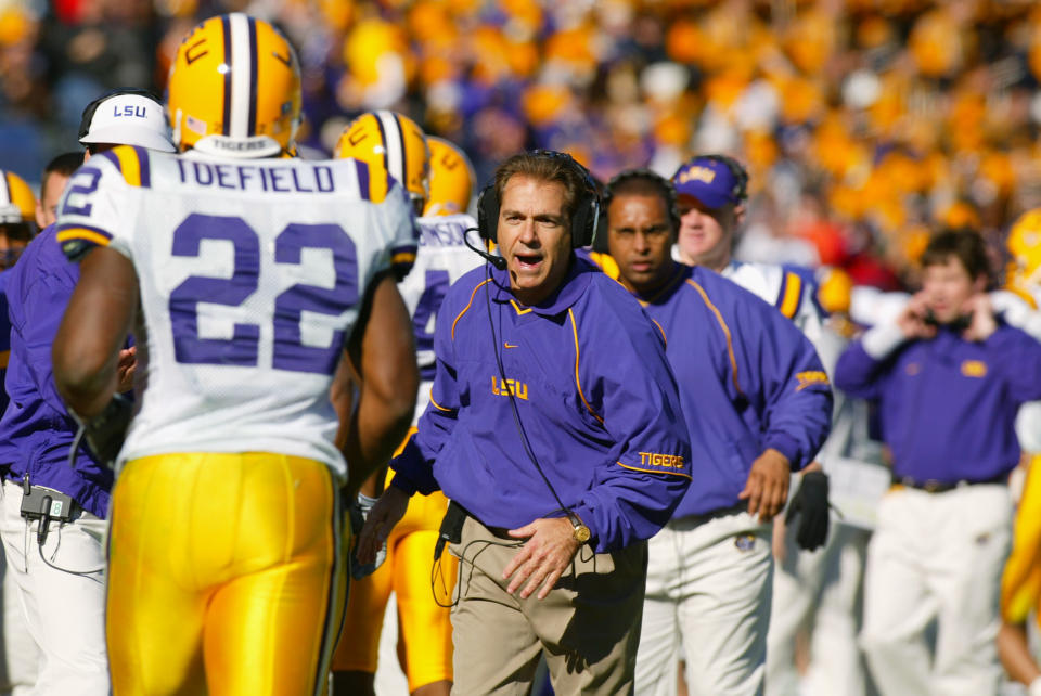 LaBrandon Toefield Nick Saban LSU