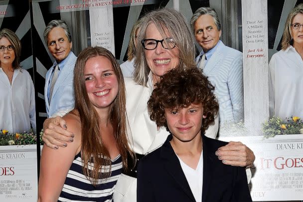 PHOTO: Dexter Keaton, Diane Keaton, and Duke Keaton attend the 'And So It Goes' premiere at Easthampton Guild Hall, July 6, 2014, in East Hampton, New York. (Taylor Hill/WireImage/Getty Images, FILE)