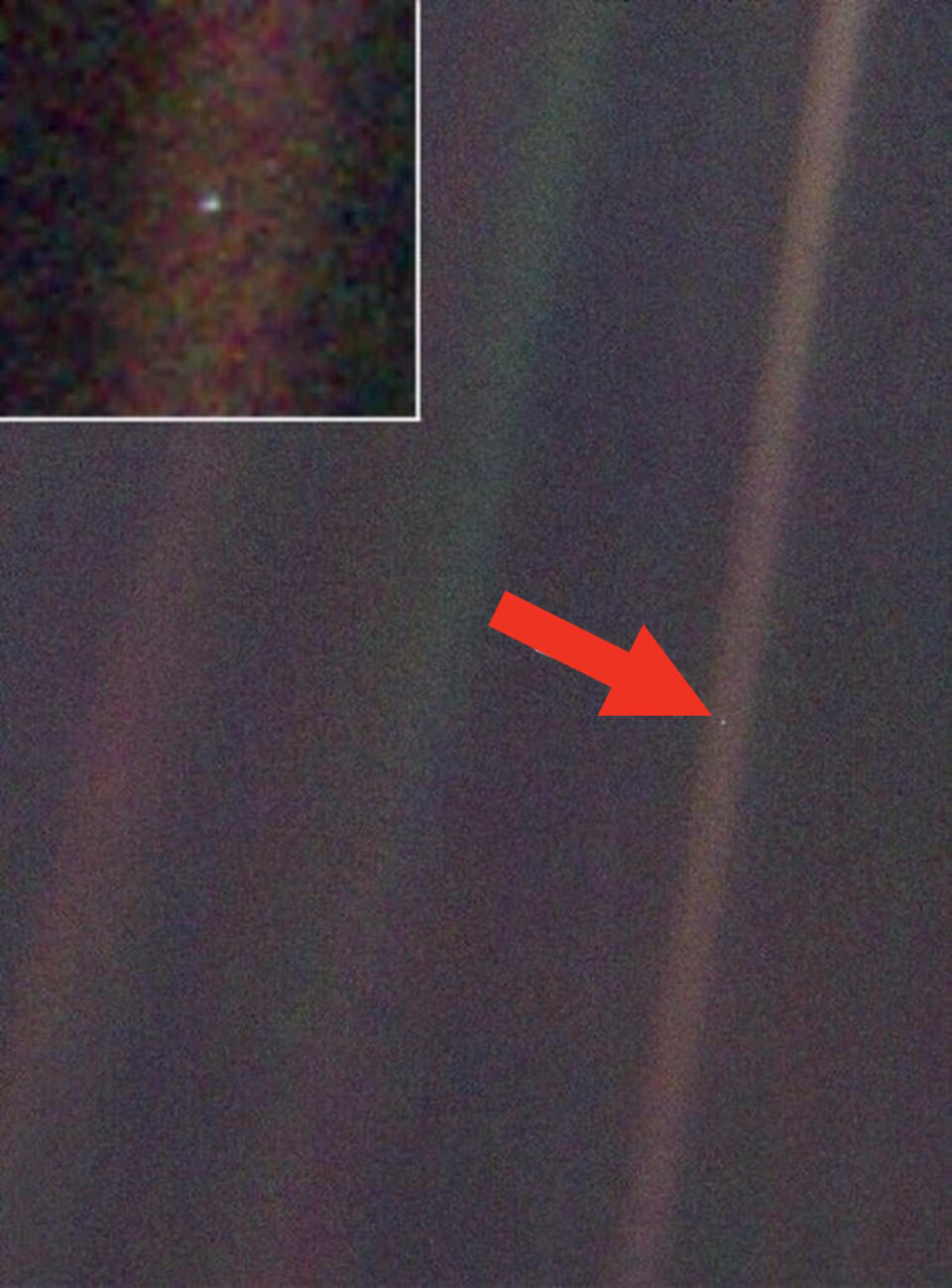 To paraphrase the big man Carl Sagan, everyone and everything you have ever known exists on that little speck.