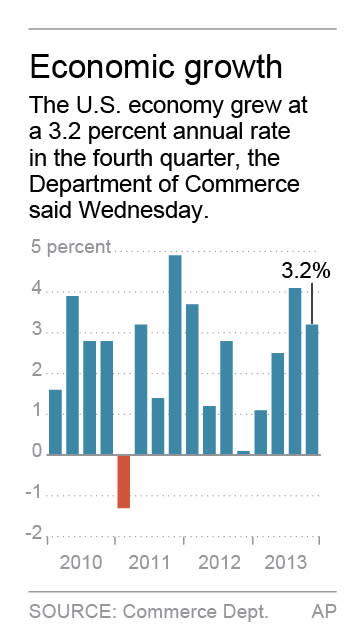 Graphic shows quarterly U.S. economic growth; 1c x 3 inches; 46.5 mm x 76 mm;